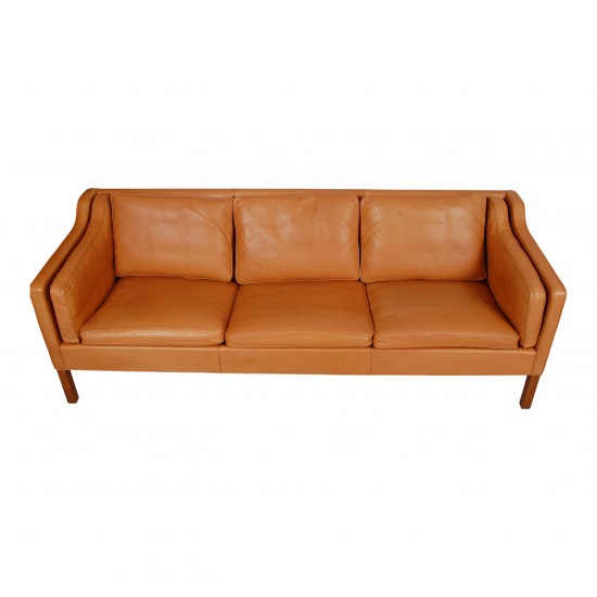 K b Brugt B rge Mogensen 3.pers sofa cognac CPH Classic